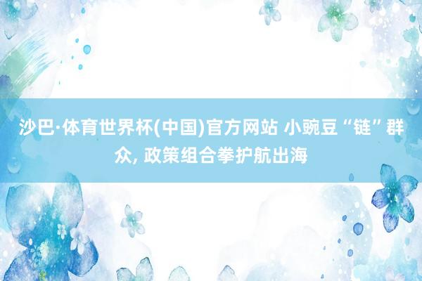 沙巴·体育世界杯(中国)官方网站 小豌豆“链”群众, 政策组合拳护航出海